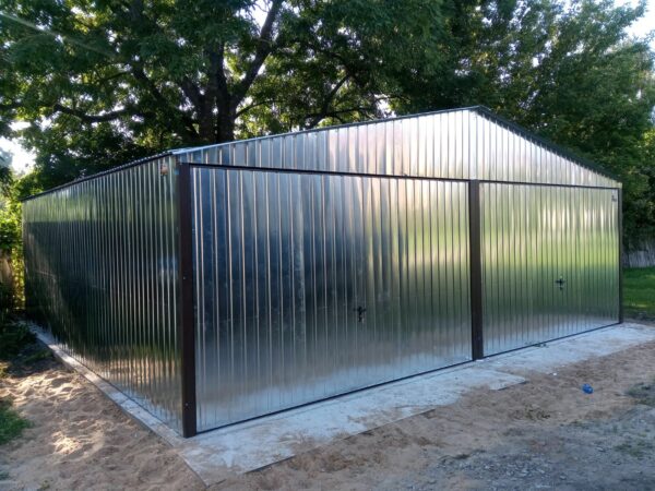 DOPPELGARAGE SATTELDACH GARAGE CONTANIER BLECHGARAGE 6x6 – Bild 3