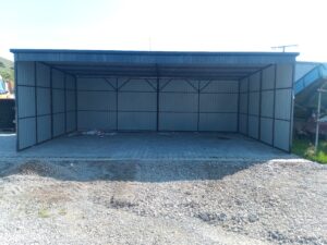 BTX 7016 STAHLGARAGE CONTANIER CARPORT BLECHGARAGE DOPPELGARAGE GARAGE 7x5,5