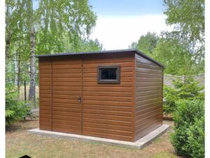 Blechgaragen Holzähnliche Blechgaragen Schwingtor Haustür Gartenhaus Werkzeugkasten Blech