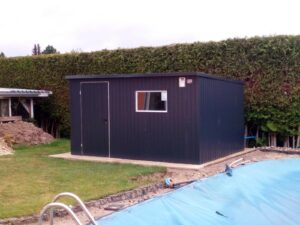 BTX 7016 Garage Gerätehaus Metall PREMIUM Schuppen Gartenhaus Blechgarage 3×2,5