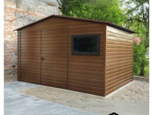 Blechgaragen Holzähnliche Blechgaragen Schwingtor Haustür Gartenhaus Werkzeugkasten Blech